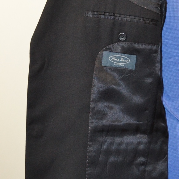 Pronto Uomo 40R Sport Coat Blazer Suit Jacket Blac - Picture 7 of 8